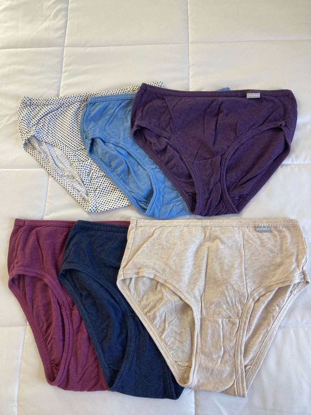 6 pair Jockey size 6 underwear.